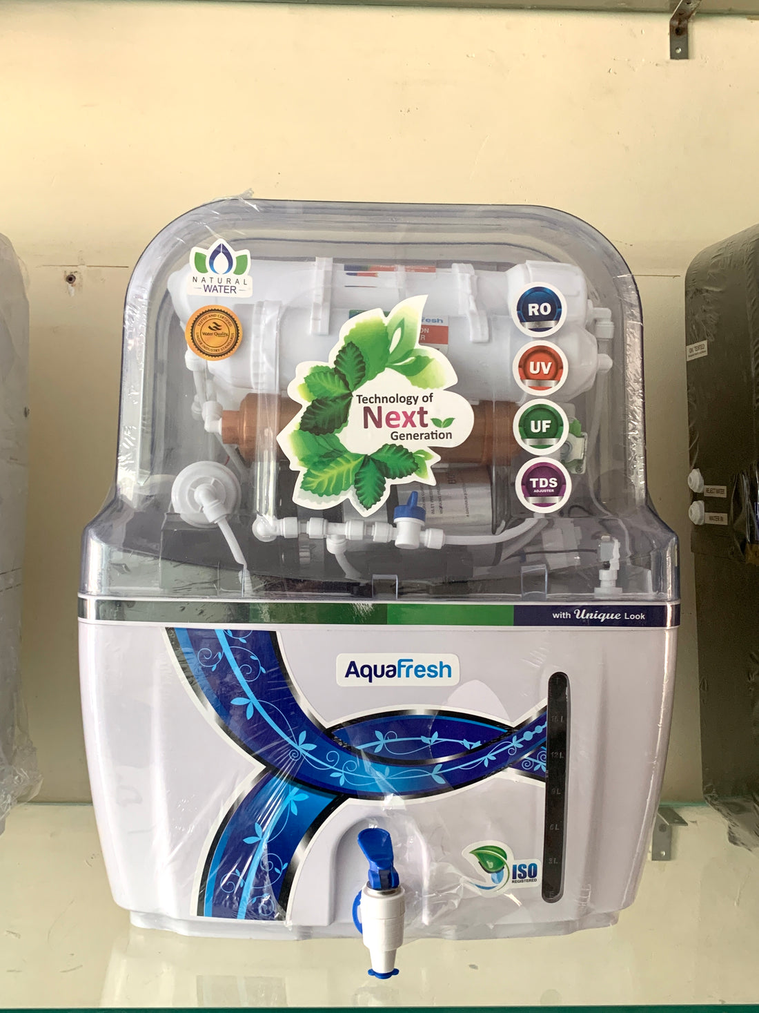 Aquafresh Swift – RO+UV+UF+TDS + Alkaline Copper Water Purifier (15L Storage)