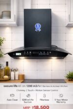 Aquabigguard Auto Clean Kitchen Chimney with Powerful Suction & Touch Control