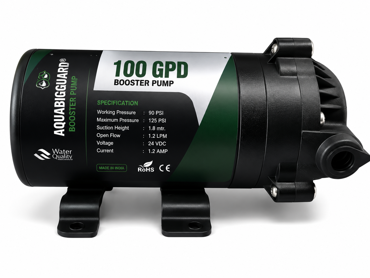 ChatGPT Image Sep 3, 2026, 01_27_05 PM AQUABIGGUARD RO Booster Pump 100 GPD High Speed Black - Image 1